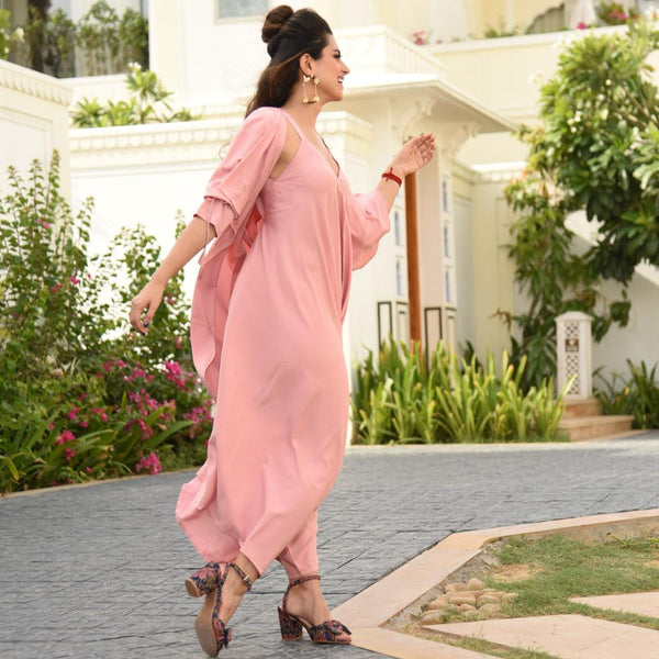 Pink Plume Jumpsuit
