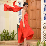 Red Shrug Jumpsuit