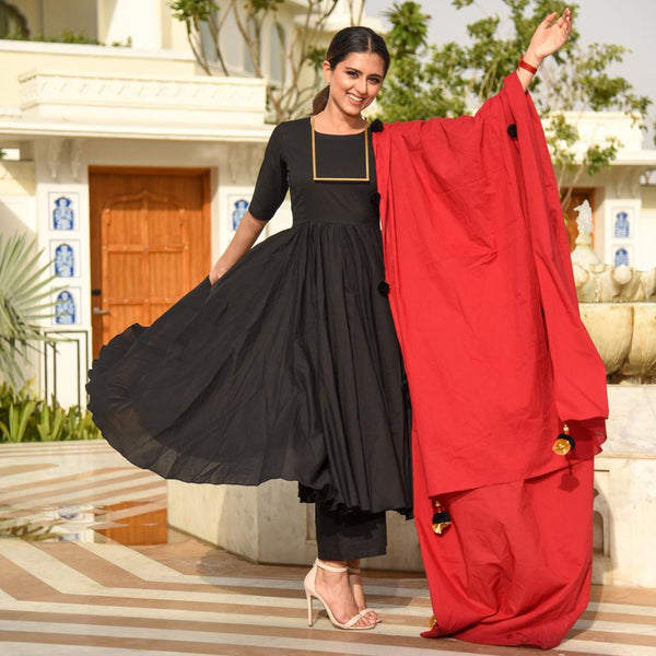 Black Tassels Suit Set
