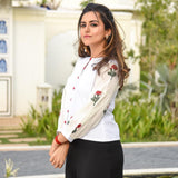 Cotton Top With Poppy Print
