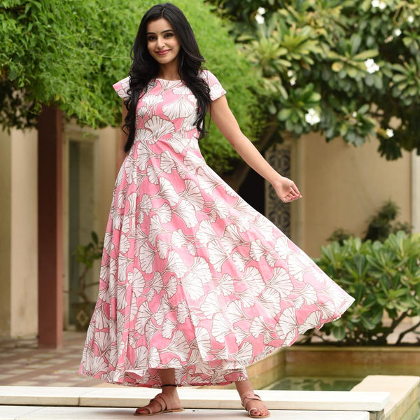 Dry Leaf Print Dress