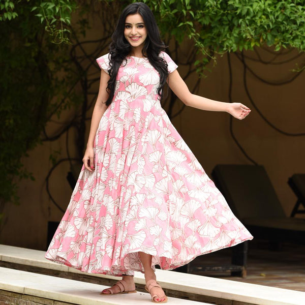 Dry Leaf Print Dress