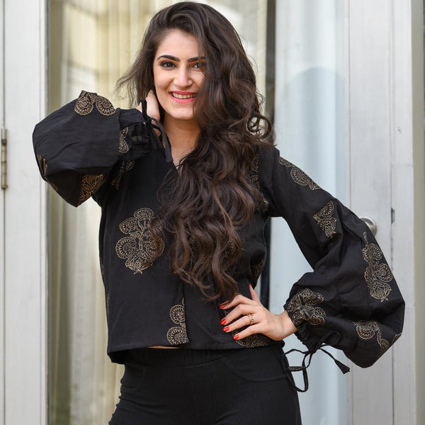 Balloon Sleeves Top