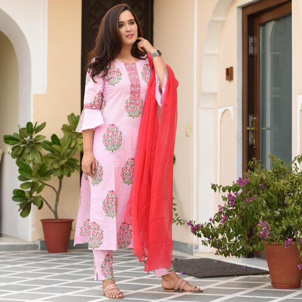 Fulki Pink Suit Set