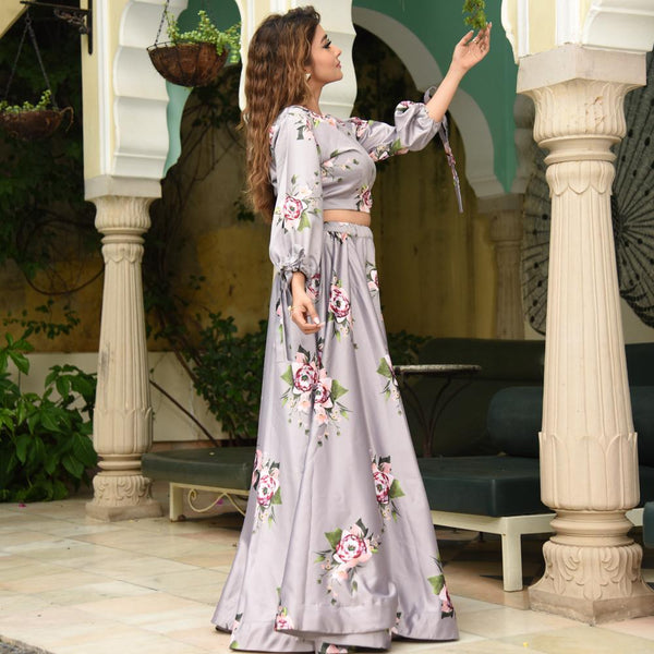 Grey Lehenga Set