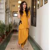 Mustard Dhoti Set