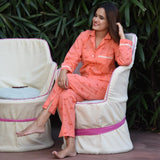 Peach Flamingo Night Suit