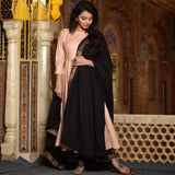 Peachish Black Suit Set