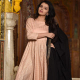 Peachish Black Suit Set