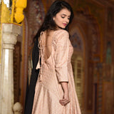 Peachish Black Suit Set