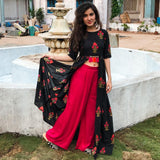 Black Pink Tassels Set