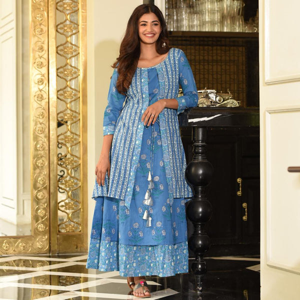 Blue Overlay Dress