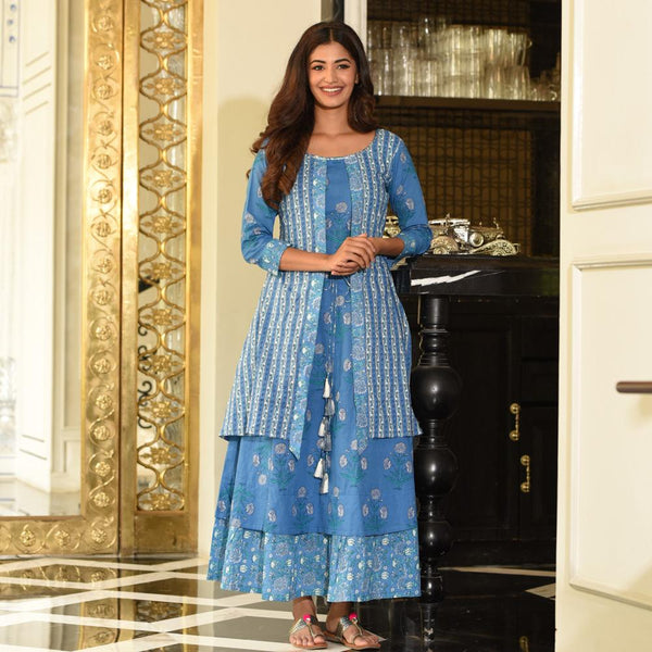 Blue Overlay Dress