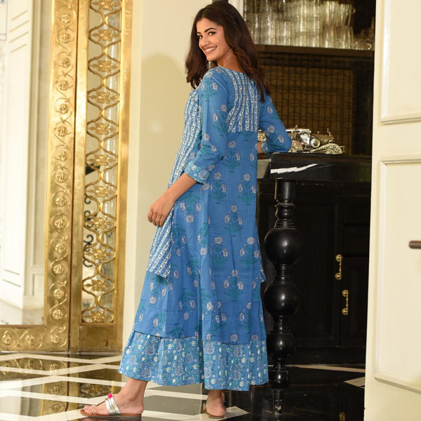 Blue Overlay Dress