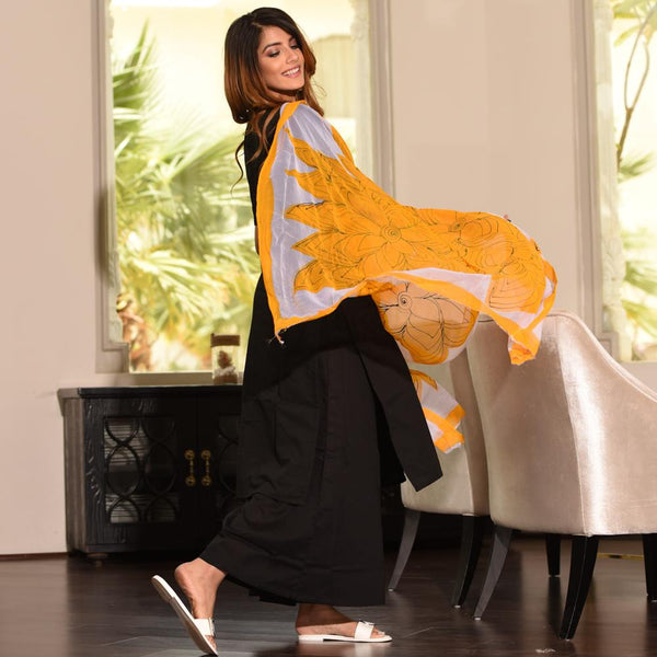 Hand Painted Dupatta Suit