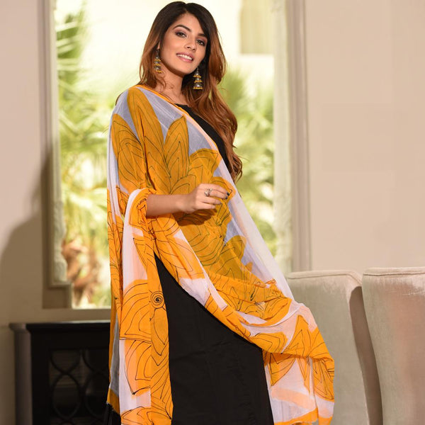 Hand Painted Dupatta Suit