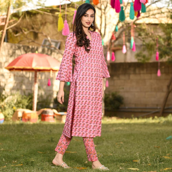 Autumn Pink Kurta Set