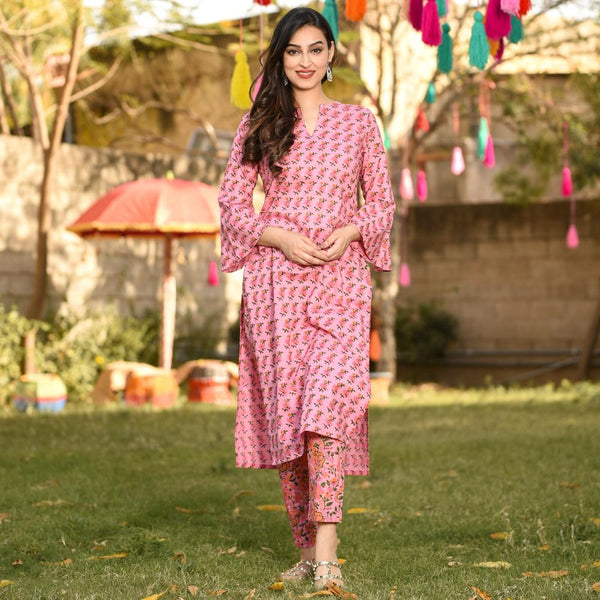 Autumn Pink Kurta Set