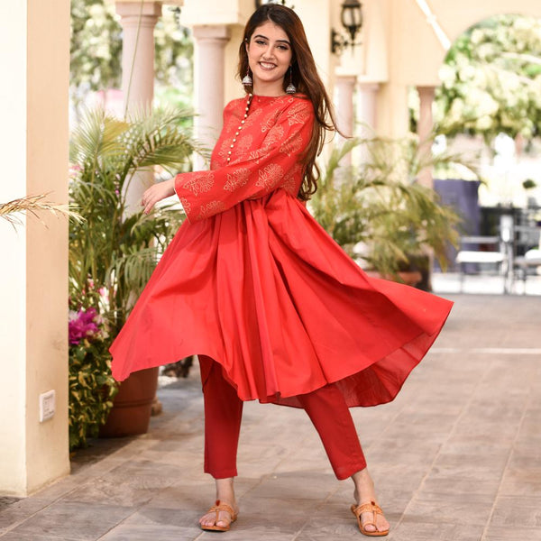 Claret Rose Kurta Set