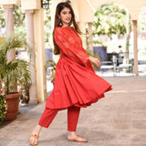 Claret Rose Kurta Set