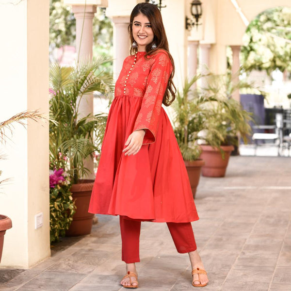 Claret Rose Kurta Set