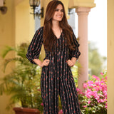 Oxford Black Cotton Jumpsuit