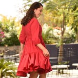Exotic Red Cotton Dress