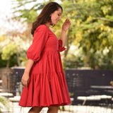 Exotic Red Cotton Dress