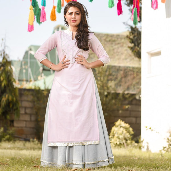 Frosty Pink Kurta Set
