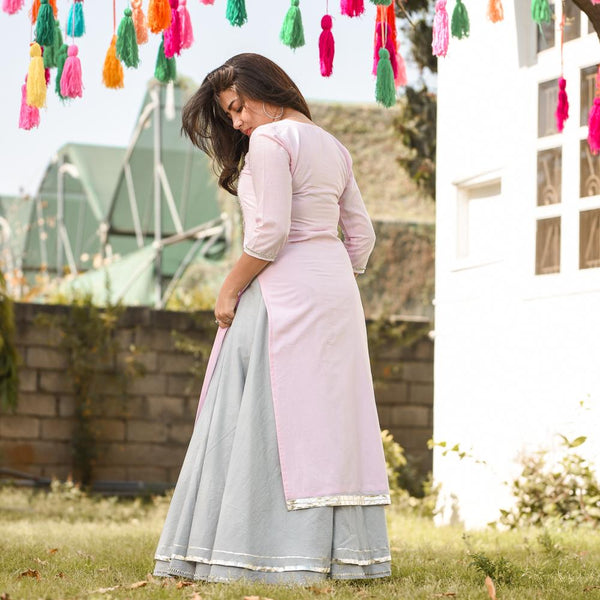 Frosty Pink Kurta Set