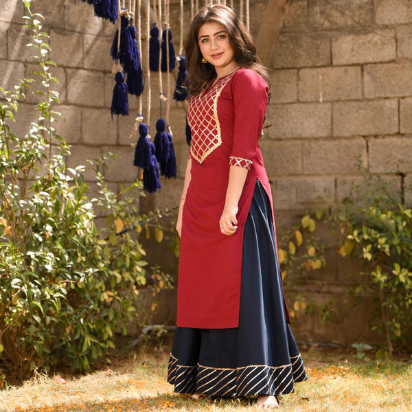 Jester Red Kurta Set