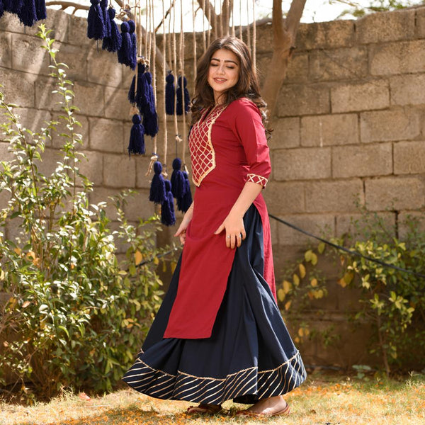 Jester Red Kurta Set