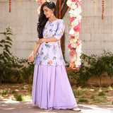 Washed Lilac Kurta Set