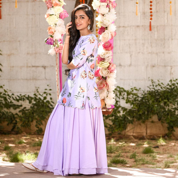Washed Lilac Kurta Set