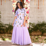 Washed Lilac Kurta Set