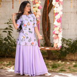 Washed Lilac Kurta Set