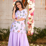 Washed Lilac Kurta Set