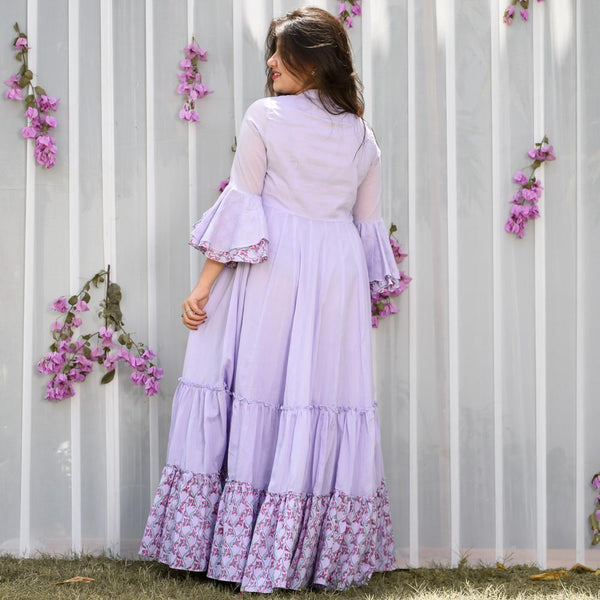 Misty Lilac Cotton Dress