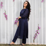 Blue Chic Chikan Set