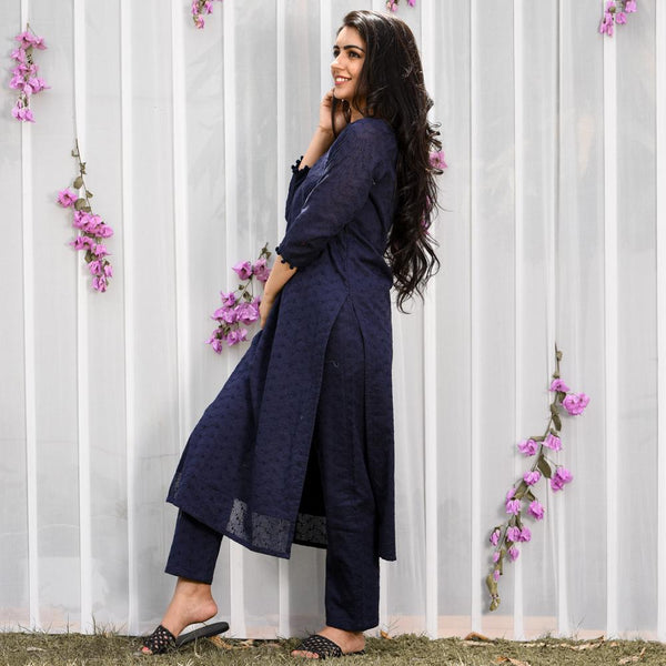 Blue Chic Chikan Set