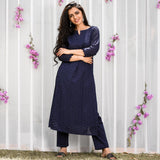 Blue Chic Chikan Set