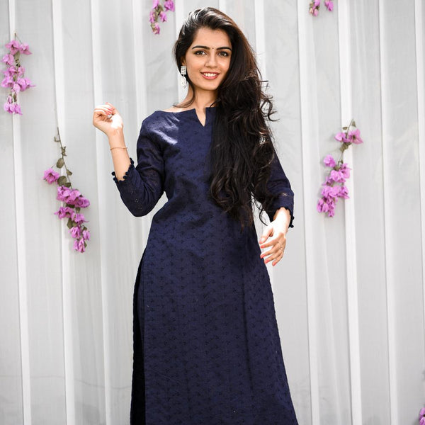 Blue Chic Chikan Set