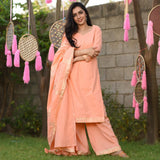 Apricot Cotton Suit Set