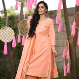 Apricot Cotton Suit Set