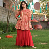 Stripes Flare Pants Set