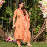 Peachy Cotton Suit Set