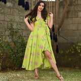 Ruffles Wrap Cotton Dress
