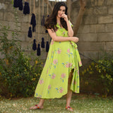 Ruffles Wrap Cotton Dress