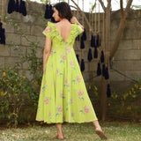 Ruffles Wrap Cotton Dress