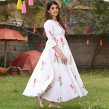 Two Flower Handpainted Dress